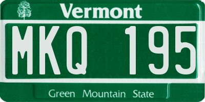 VT license plate MKQ195