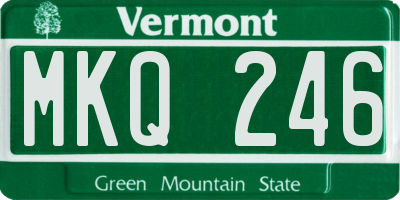 VT license plate MKQ246