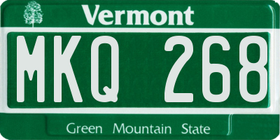 VT license plate MKQ268