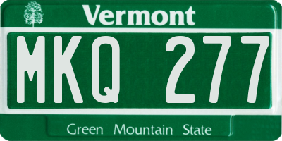 VT license plate MKQ277