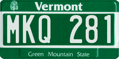 VT license plate MKQ281