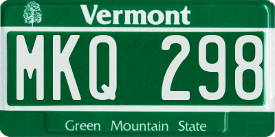 VT license plate MKQ298