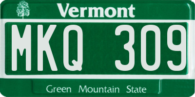VT license plate MKQ309