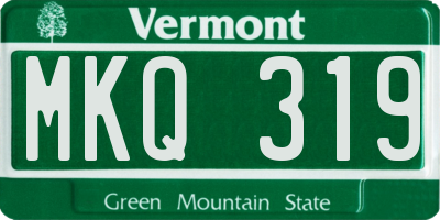 VT license plate MKQ319