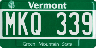 VT license plate MKQ339