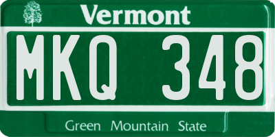 VT license plate MKQ348