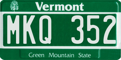 VT license plate MKQ352