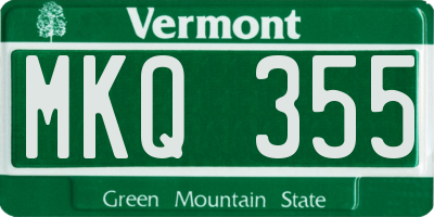 VT license plate MKQ355