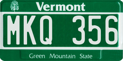 VT license plate MKQ356