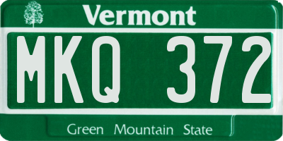 VT license plate MKQ372