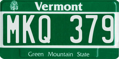 VT license plate MKQ379