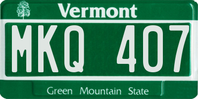 VT license plate MKQ407