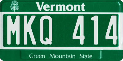 VT license plate MKQ414