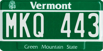 VT license plate MKQ443