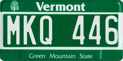 VT license plate MKQ446
