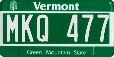 VT license plate MKQ477