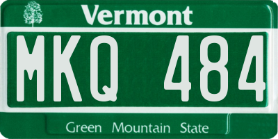 VT license plate MKQ484