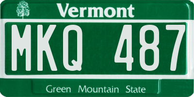 VT license plate MKQ487