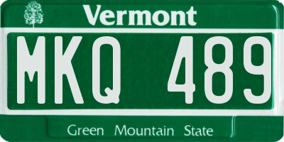 VT license plate MKQ489