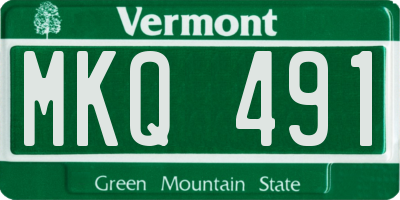 VT license plate MKQ491