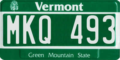 VT license plate MKQ493