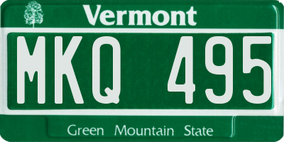VT license plate MKQ495
