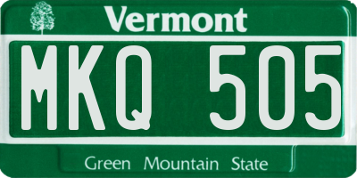 VT license plate MKQ505