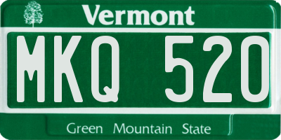 VT license plate MKQ520