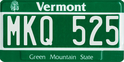 VT license plate MKQ525