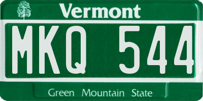 VT license plate MKQ544