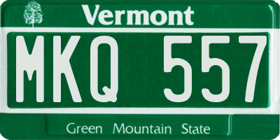 VT license plate MKQ557