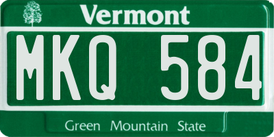 VT license plate MKQ584