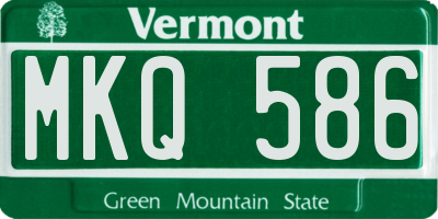 VT license plate MKQ586