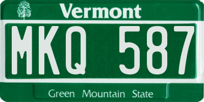 VT license plate MKQ587