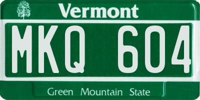 VT license plate MKQ604