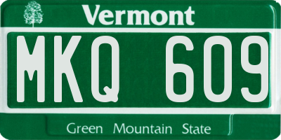 VT license plate MKQ609