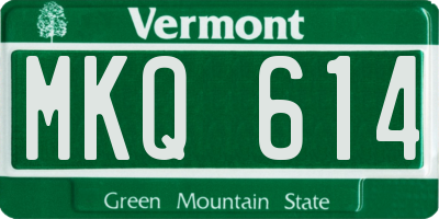 VT license plate MKQ614
