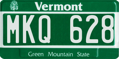 VT license plate MKQ628