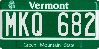 VT license plate MKQ682