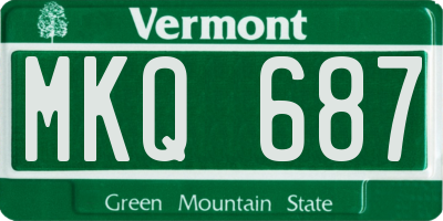 VT license plate MKQ687