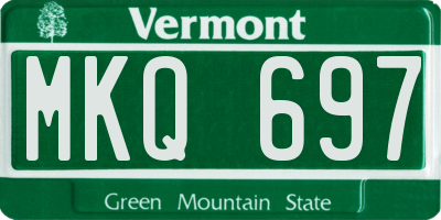 VT license plate MKQ697