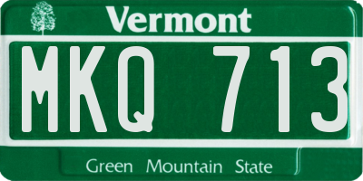 VT license plate MKQ713