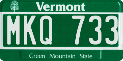 VT license plate MKQ733