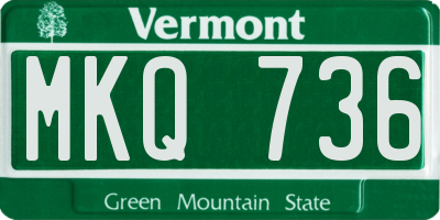 VT license plate MKQ736