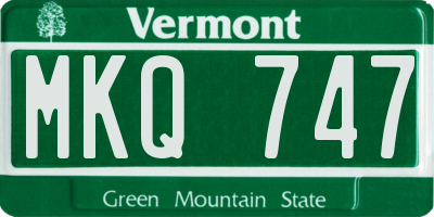VT license plate MKQ747