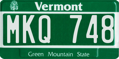 VT license plate MKQ748