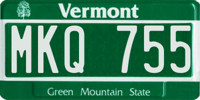 VT license plate MKQ755
