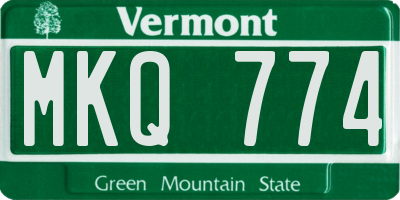 VT license plate MKQ774