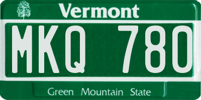 VT license plate MKQ780