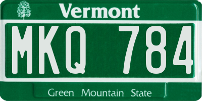 VT license plate MKQ784